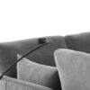 Modern Sectional Sofa Modular Sofa With Movable Ottoman, USB Ports & Phone Holder Chenille - Gray - Image 14