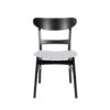 Dining Chair (Set of 2), Mid Century Dining Chairs With Cushioned Seats And Wood Frame - Light Gray / Black - Image 5