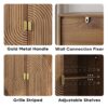 Buffet Cabinet With Line Groove Design, Sideboard Buffet Cabinet With Storage, Multifunctional Accent Cabinet For Living Room, Entryway, Hallway, Office, Kitchen - Brown - Image 6