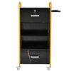 Locking Salon Storage Cabinet, Beauty Barber Salon Styling Station Organizer Equipment With 3 Hair Dryer Holder, 2 Drawers For Beauty Spa Barber Shop - Black - Image 10