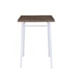 Nadia - Chrome Bar Table - Oak / White - Image 2