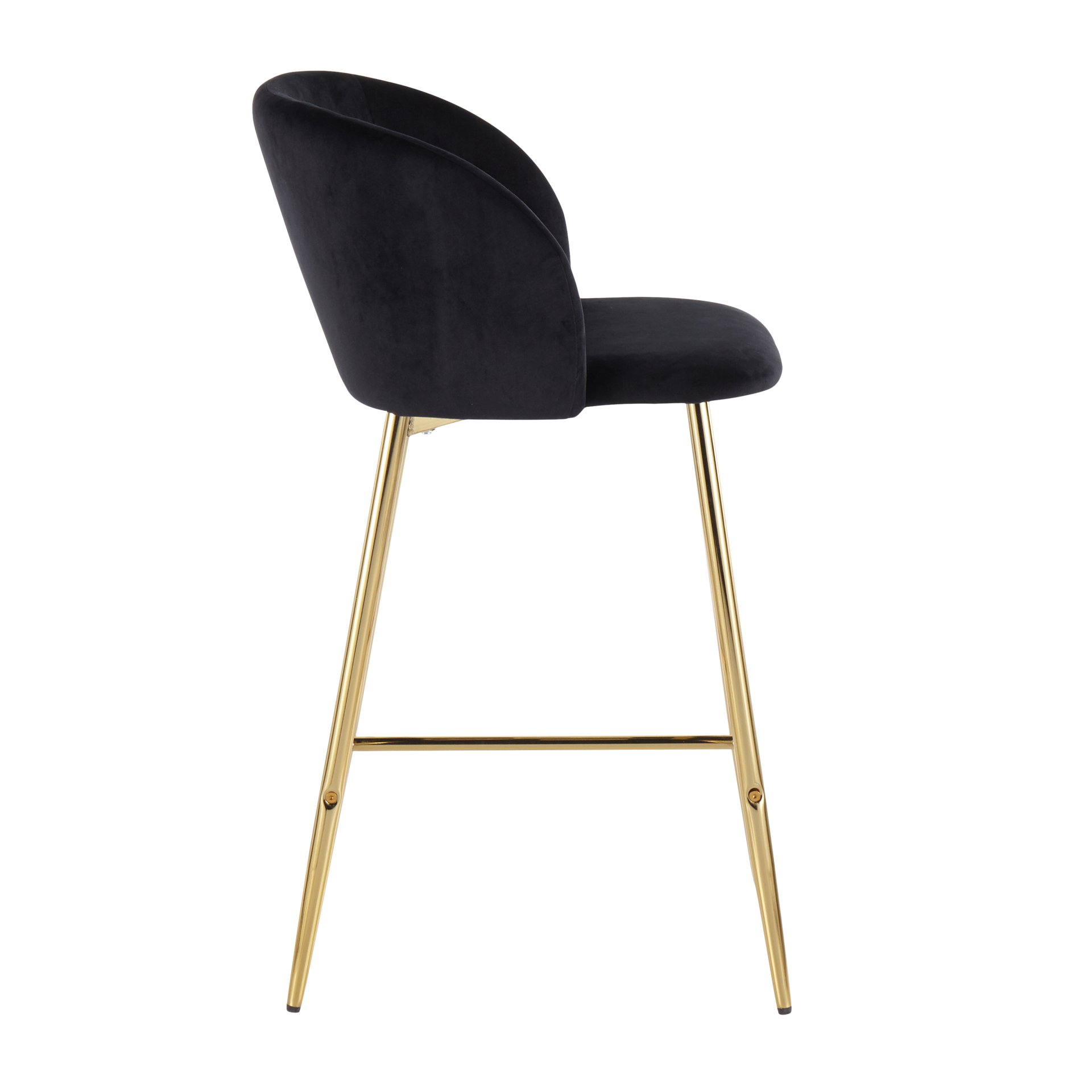Fran - Contemporary Counter Stool (Set of 2) - Gold / Black - Image 2