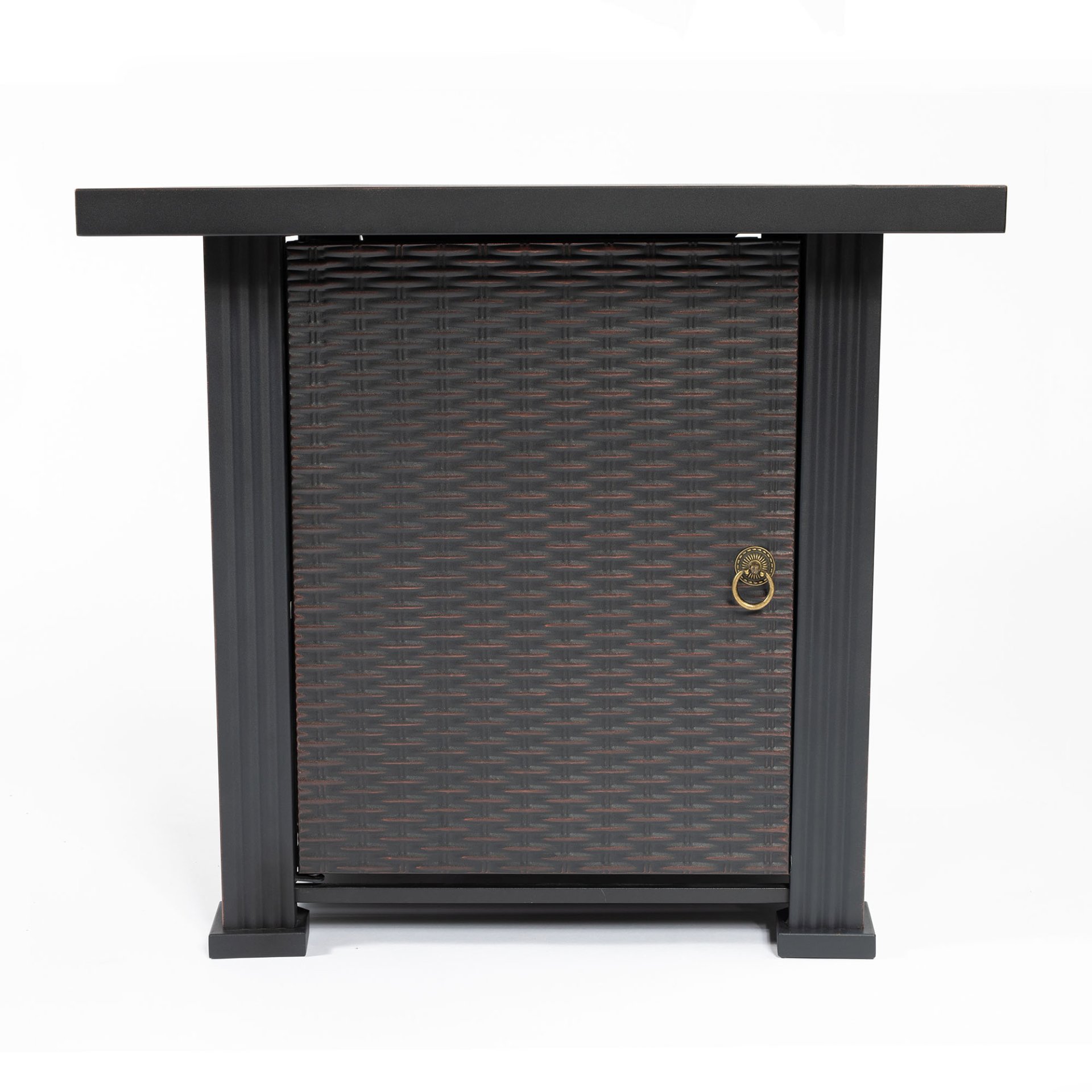 28" Square Fire Pit Table - Brown - Image 6