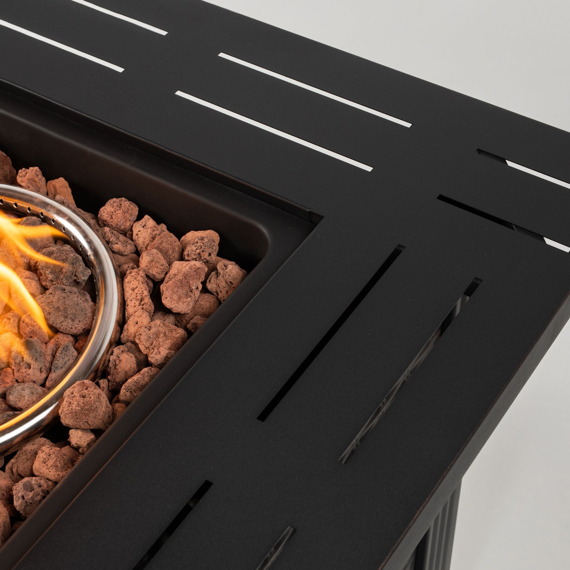 28" Square Fire Pit Table - Brown - Image 9
