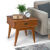 Draper - Mid Century End Table - Teak Brown - Image 9