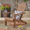 Aurascape - Outdoor Acacia Wood Foldable Adirondack Chair - Dark Brown - Image 4