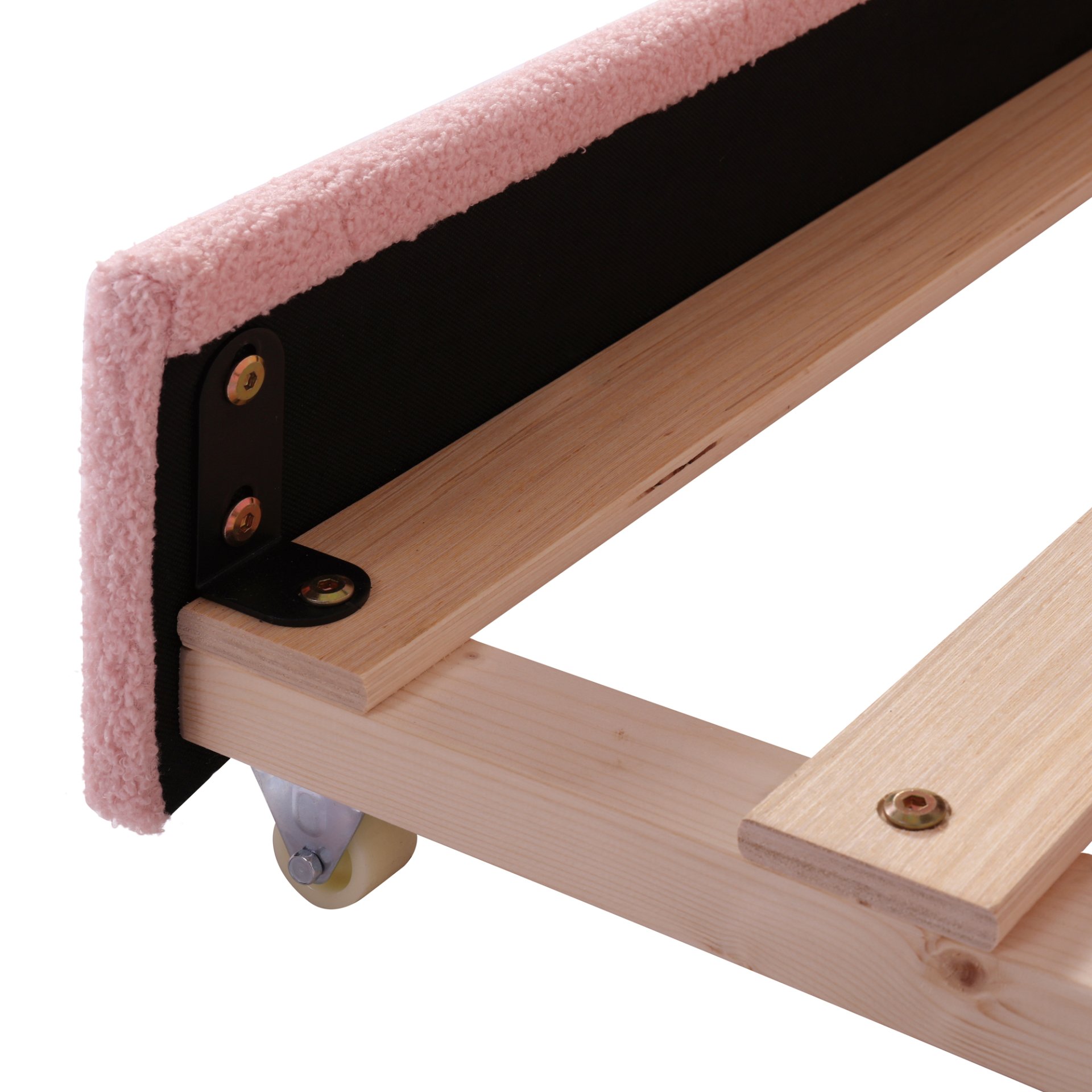 Full Size Upholstered Daybed With Light And Trundle - Pink - Image 12