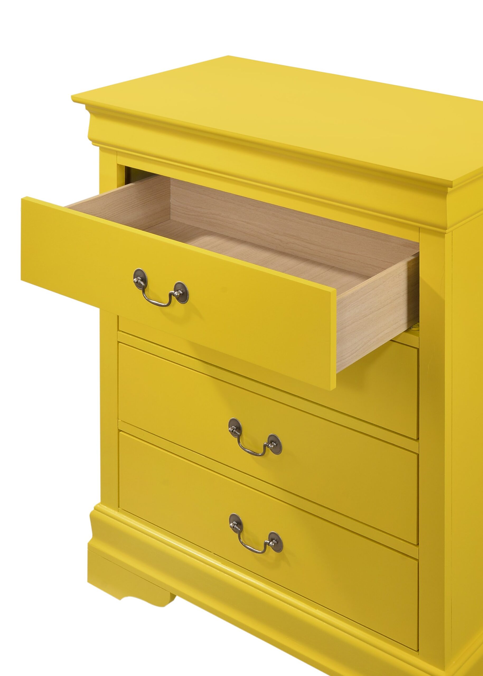 4 Drawer Chest Traditional Style - Yellow - Image 5