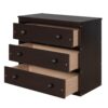 Full Loft Low Study Bed With Cabinet, Shelves And Rolling Portable Desk, Multiple Functions - Espresso - Image 5