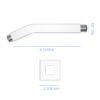 Elegant 6" Shower Arm With Flange, Stainless Steel Construction For Rain Shower Heads - Chrome - Image 3