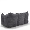 Comfortable Dual Beanbag Chair With High Resilience Foam Core For 2 People - Black - Image 11