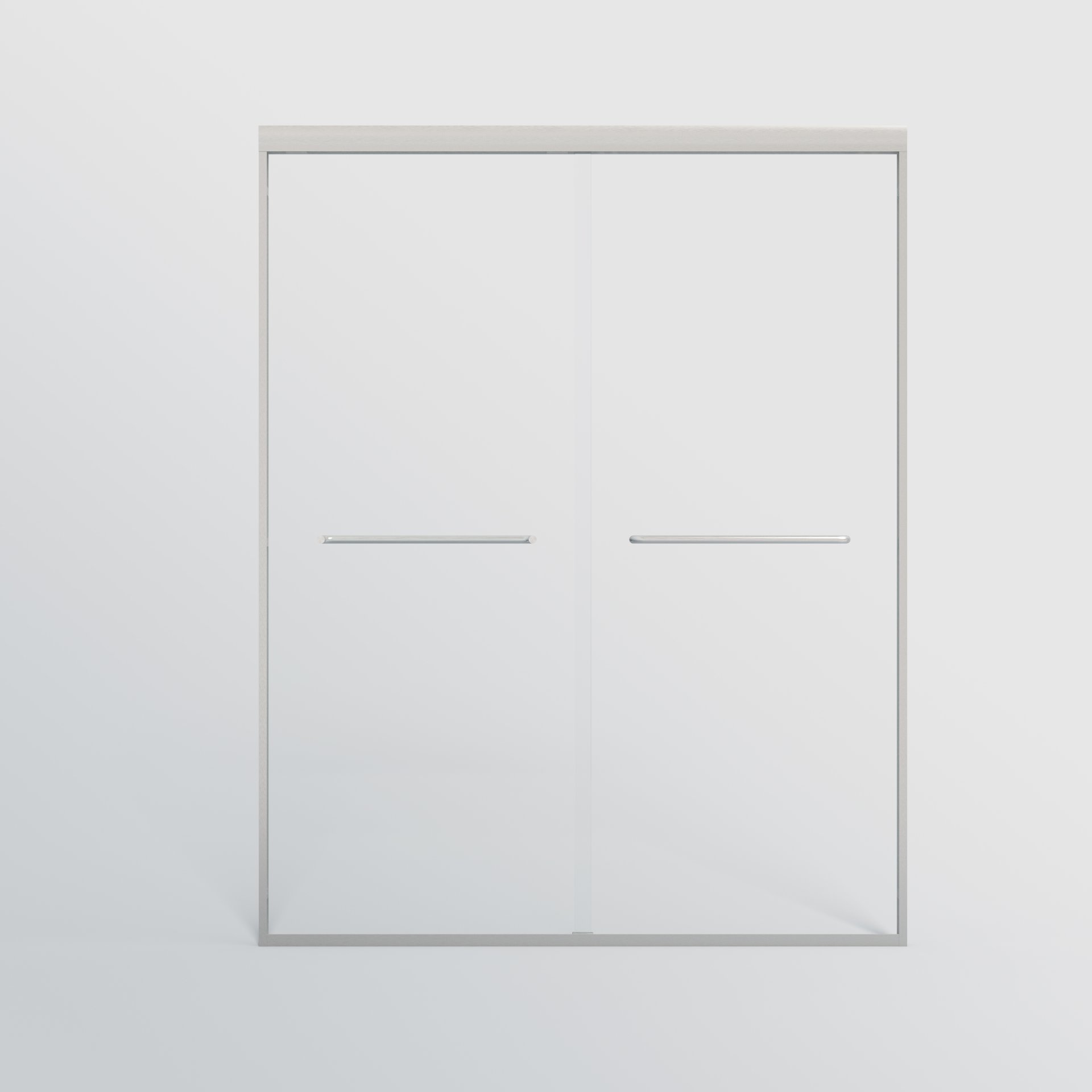 Double Sliding Shower Door, Semi Frameless Bypass Bathroom Sliding Door With 1 / 4" (6Mm) Tempered Glass For Walk In Shower - Brushed Nickel - Image 13