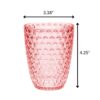 Leading Ware Diamond Cut Acrylic Glasses (Set of 4), Bpa Free, 12Oz - Pink - Image 3