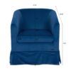 27.36" Wide Swivel Chair - Blue - Image 3
