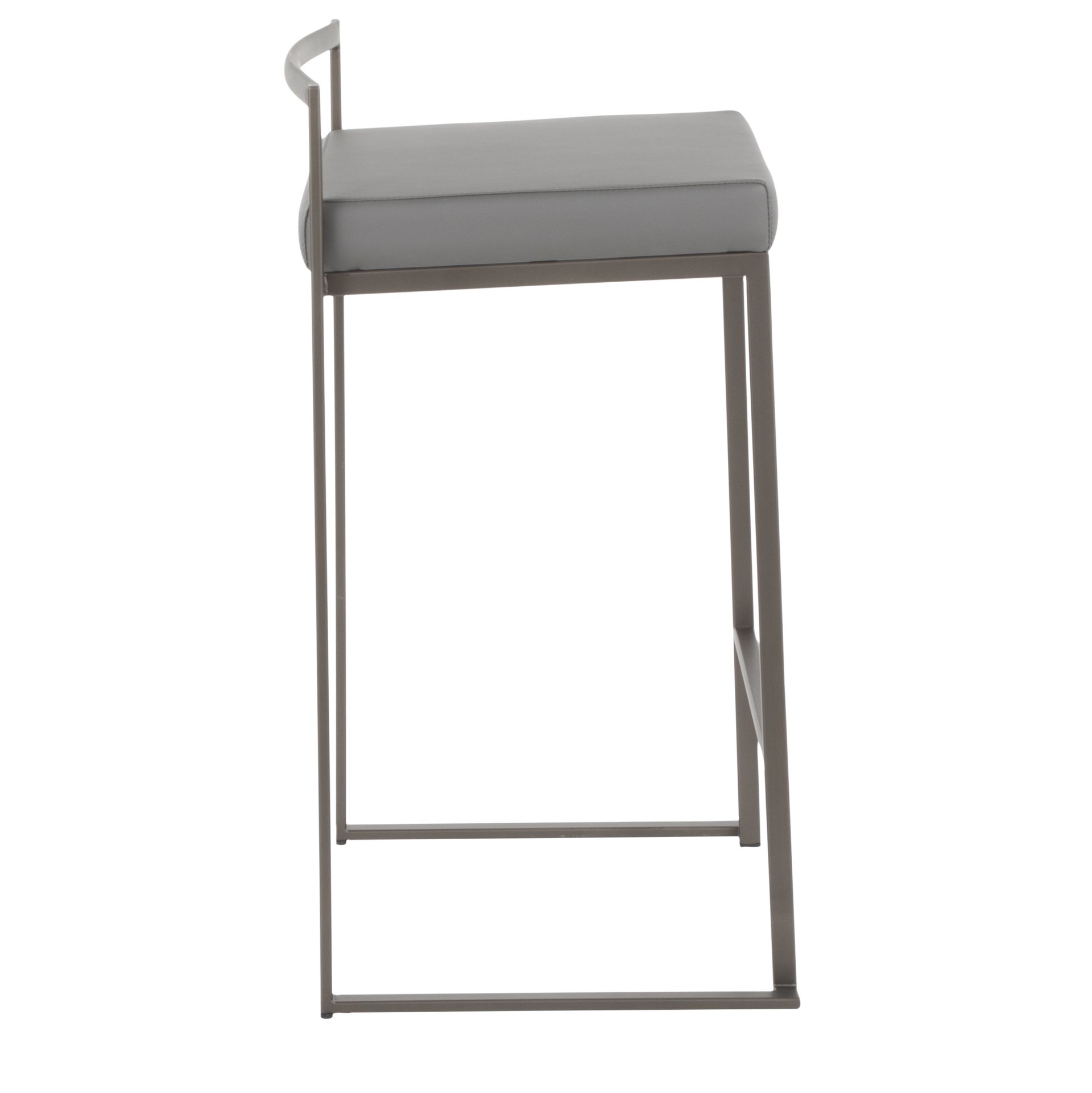 Fuji - Industrial Stackable Counter Stool (Set of 3) - Gray - Image 3
