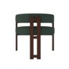 Modern Accent Chair Teddy Upholstered Armchair With Open Back 3 Legs Barrel Dining Chair Comfy Side Chair (Set of 2) - Emerald - Image 12