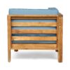 Oana - 2 Piece Love Seat Set, Acacia Wood Frame With Water Resistant Cushions - Blue - Image 7