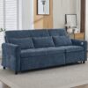 2 In 1 Sofa, 3 Seater Sofa With Sofa Bed And Reversible Recliner - Blue - Image 6
