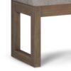 Milltown - Footstool Small Ottoman Bench - Distressed Gray Taupe - Image 3