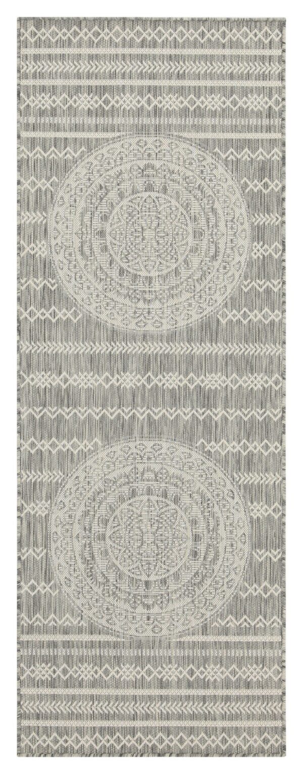 Sunshine - 2'7" X 7'3" Indoor, Outdoor, Area Rug Polypropylene - Silver
