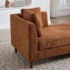 Wide Modern Double Sided Upholstered Chaise Lounge - Caramel - Image 12