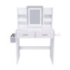 Elegant LED Mirror Vanity Dressing Table With Adjustable Lights, Drawers & Storage - White - Image 15