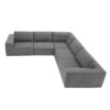 Modular L Shaped Sectional Sofa, Luxury Floor Couch Set, Upholstered Indoor Furniture, Foam - Filled Sleeper Sofa Bed 5 Pieces Free Combination - Gray - Image 6