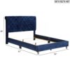 Button Tufted Upholstered Bed - Navy Blue - Image 10