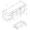 TV Stand, Console, Media Entertainment Center, Storage Drawers, Contemporary & Modern - Taupe - Image 3