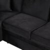 Sleeper Sofa Bed, 2 In 1 Pull Out Sofa Bed L-Shape Couch With Storage Ottoman For Living Room, Bedroom Couch And Small Apartment - Black - Image 20