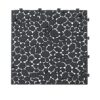 Interlocking Deck Tiles Plastic Waterproof Outdoor All Weather Anti-Slip Bathroom Shower Balcony Porch Strong Weight Capacity Upto 440 Lbs, Pebble Stone Pattern Pack Of 12 - Black - Image 12