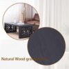Solid Carved Wood Coffee Table, Handcrafted Look With Ornate Side Panels - Black - Image 9