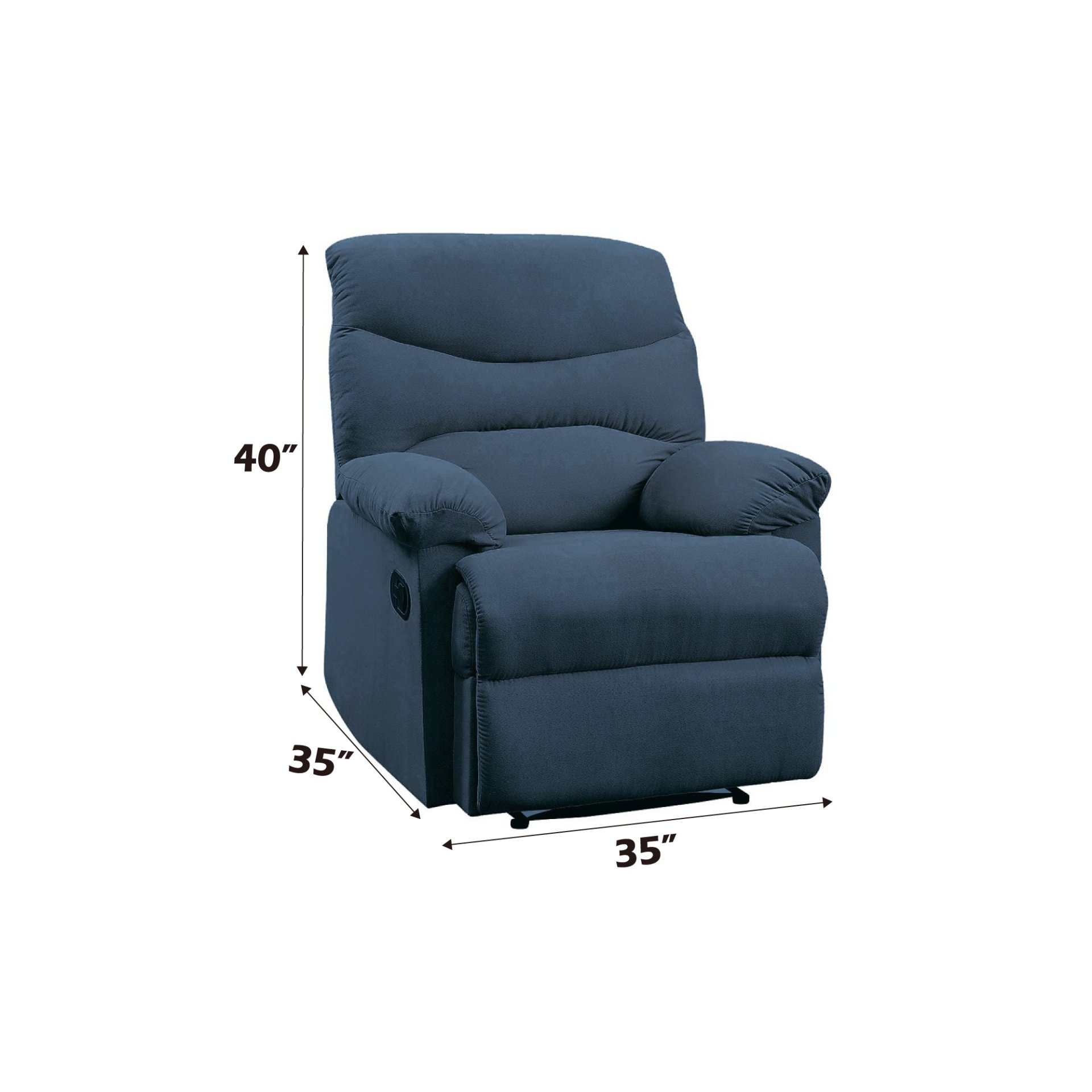 Arcadia - Woven Motion Recliner - Blue - Image 8