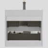 Alice - 24" Bathroom Vanity With Sink, Large Storage Wall Mounted Floating Bathroom Vanity For Modern Bathroom, One-Piece Sink Basin Without Drain And Faucet - White - Image 6