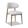 Locke - Modern Upholstered Dining Chair With Frame - Salt / Pepper - Image 10