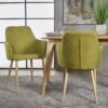 Classic Twist Dining Chair Set With Contoured Support - Green - Image 2