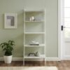 Modern Ladder Bookshelf - White / White - Image 4