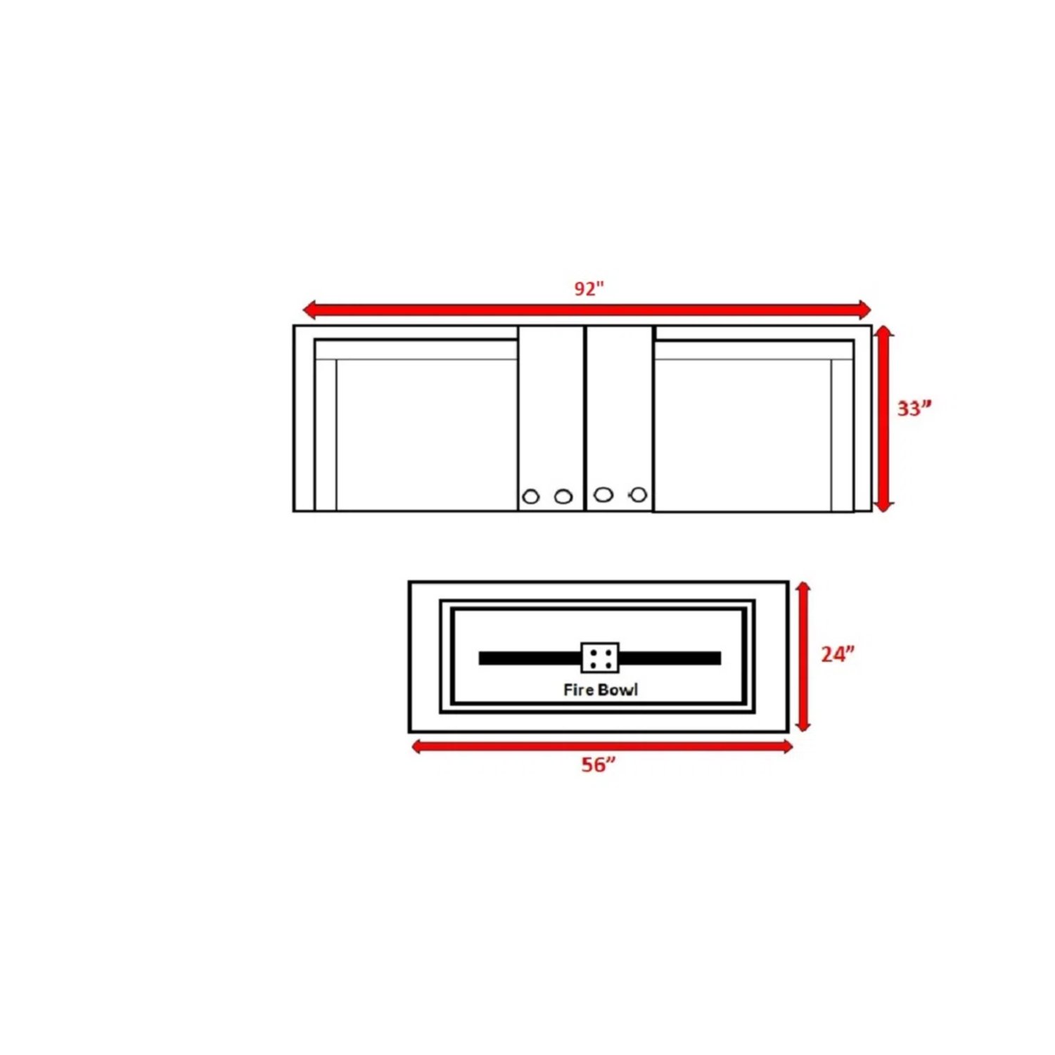 Outdoor Conversation Set With Cushions & Concrete Fire Table, Cushions - Espresso - Image 6
