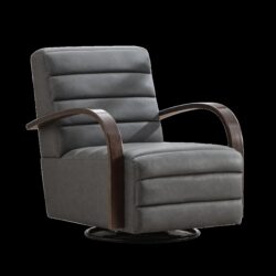 360° Swivel Accent Chair With Armrests, Comfy Lounge Reading Chair - Gray