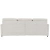 Cozy Upholstered 3 Seater Sofa Oversized Comfy Cloud Sofa Double Cushion 3 Seater Sofa Plush Cushion Sofa Couch For Living Room - Beige - Image 15
