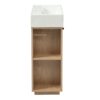Bathroom Vanity With Sink, 21.6" Freestanding Wood Grain Cabinet With Storage Ideal For Small Bathrooms - Wood - Image 21