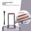 24" Luggage Lightweight Suitcase Tsa Lock USB Port Luggage Wheel Lock Artificial Leather Top Handle Spinner Wheels - Silver - Image 6
