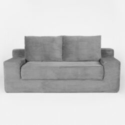 Loveseat Sofa, Comfortable Deep Seat Sofa Bed, Small Couch For Living Room - Dark Grey