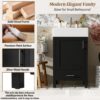 Bathroom Vanity With Sink, Frame And Drawer - Black - Image 6