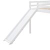 Full Loft Bed With Slide, Multifunctional Design - White - Image 4
