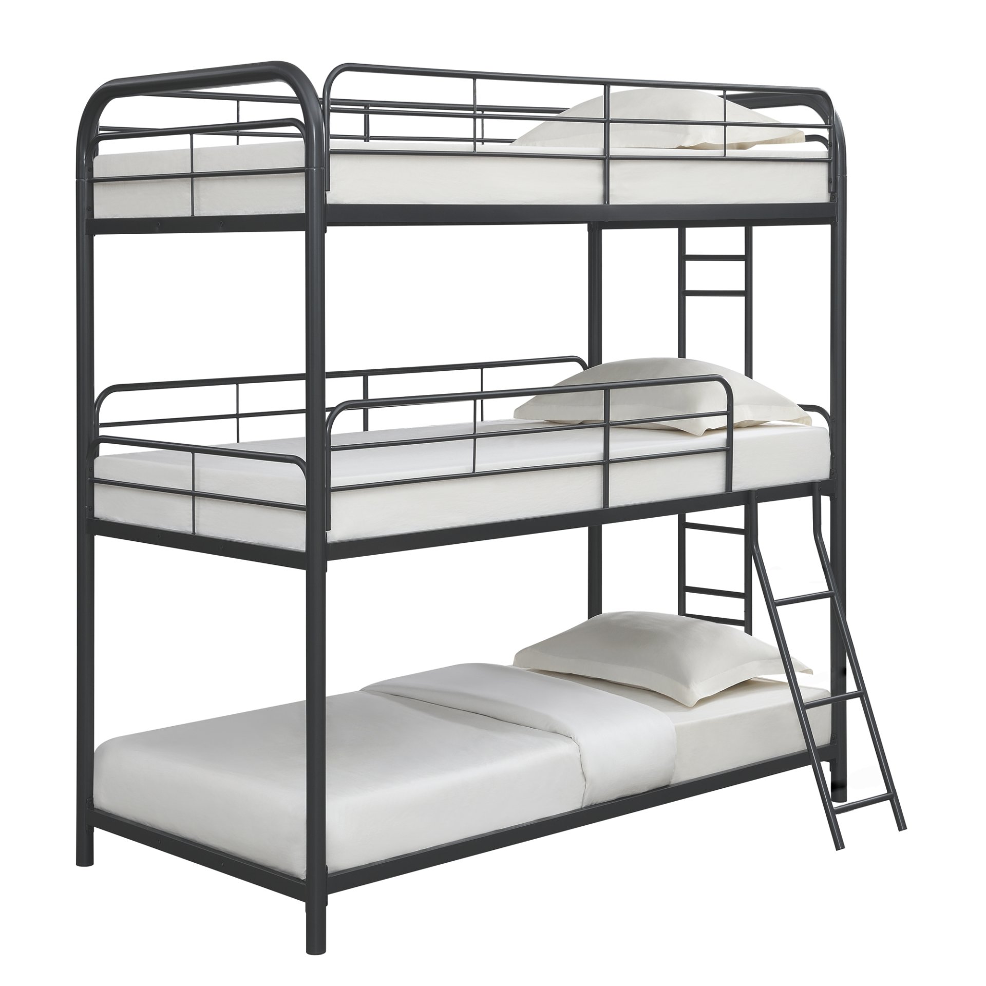 Triple Bunk Bed, Twin / Twin / Twin - Black - Image 4