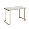 Boice II - Faux Marble Top Sofa Table - White / Champagne - Image 2