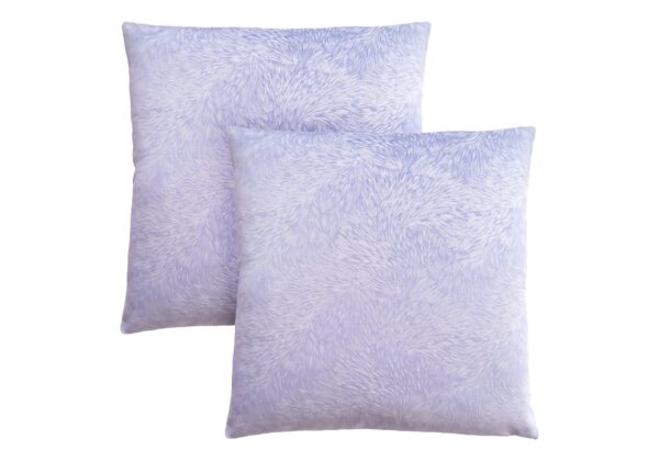 Pillows, Square, Insert Included, Decorative Throw, Hypoallergenic Polyester, Modern (Set of 2) - Purple