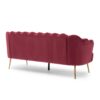 Modern Glam 3 Seater Sofa With Velvet / Gold Iron Legs - Natural - Image 5