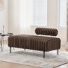 Mini Loveseat With Adjustable Backrest - Brown - Image 2
